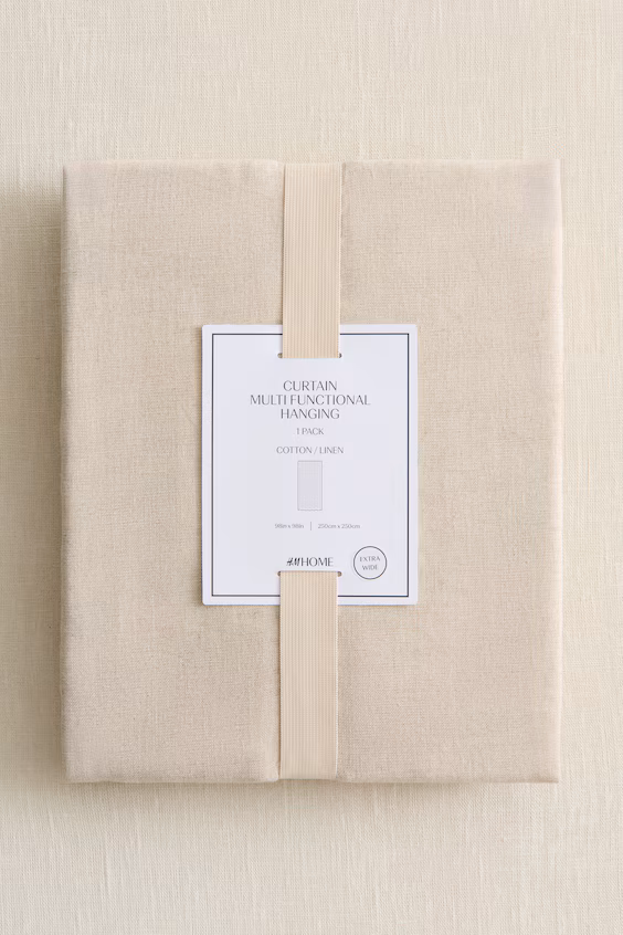 Pack de 1 длинная занавеска из смеси льна