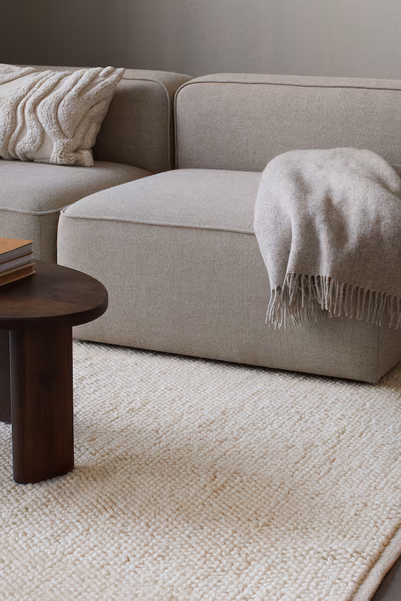 Большой коврик с текстурой из шерсти