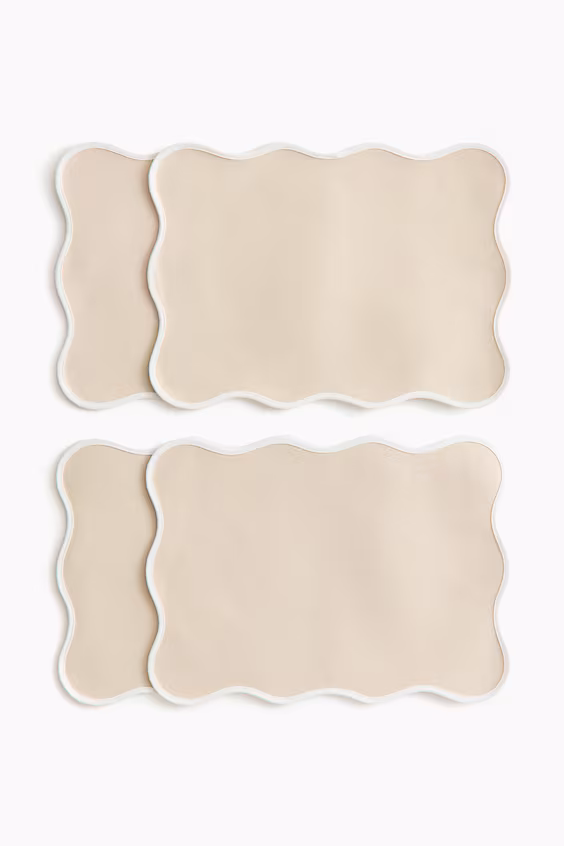 Набор из 4 скатертей с водоотталкивающим покрытием