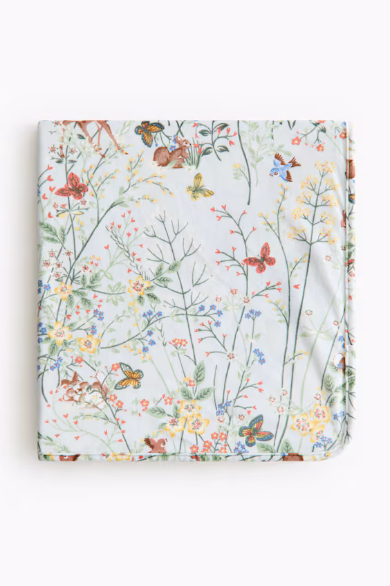 Одеяло из велюра с принтом для младенцев