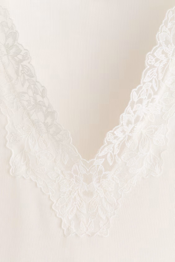 Свитер с каймой из кружева h&m