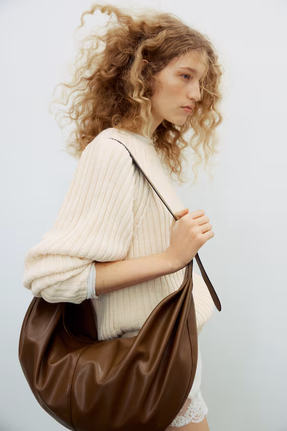 Свитер в рубчик из хлопкового трикотажа h&m