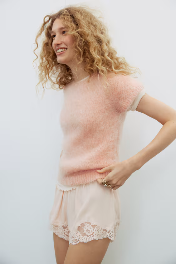 Свитер из смесовой мохеровой пряжи h&m