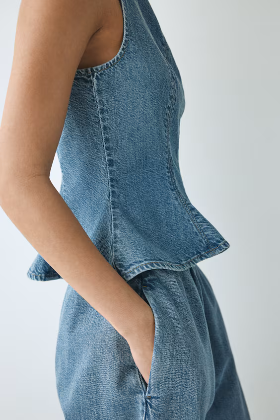 Топ баска из джинсы