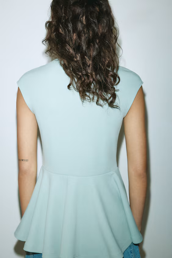 Топ баска из ткани ponte di roma