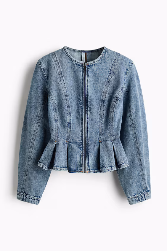 Блуза баска из джинсы h&m