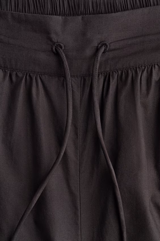 Брюки из поплина с расклешенными штанинами h&m