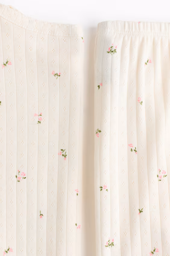 Пижама из джерси с ажурным узором