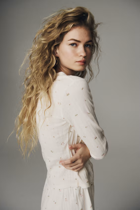 Пижама из джерси с ажурным узором