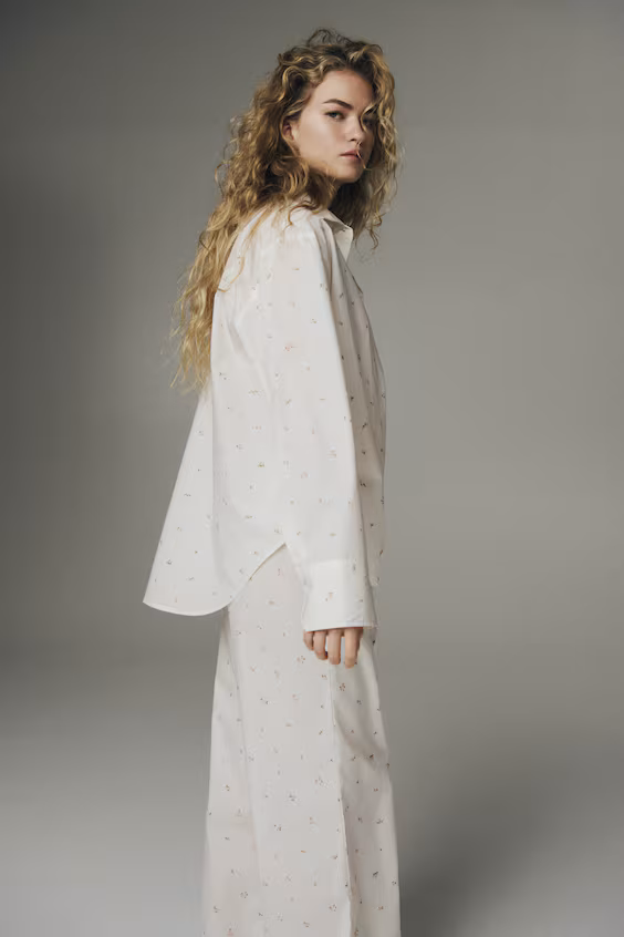 Пижама из хлопка h&m