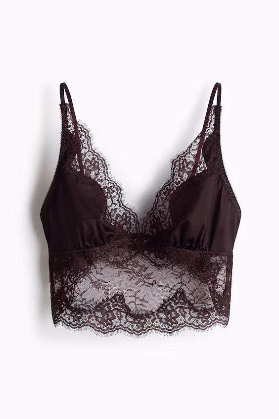 Бра лет из микрофибры и кружева h&m