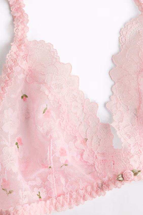 Мягкий бюстгальтер из кружева