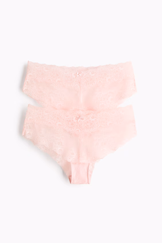 Набор из 2 трусов-хипстеров из кружева