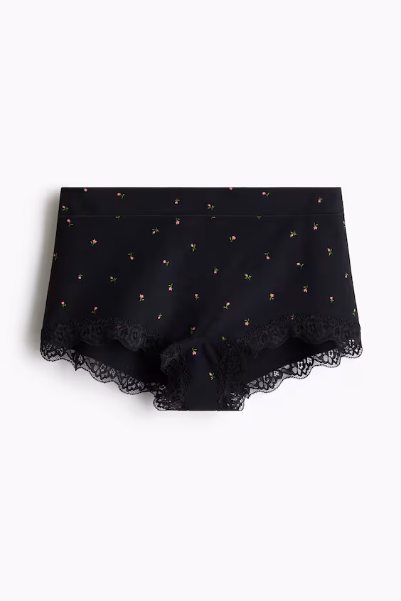 Трусы-боксеры с кружевом