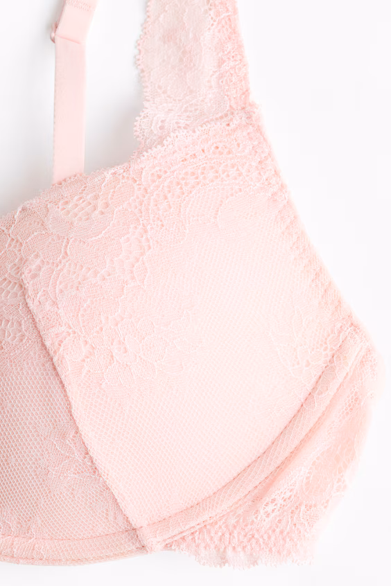 Бюстгальтер пуш-ап без косточек из кружева