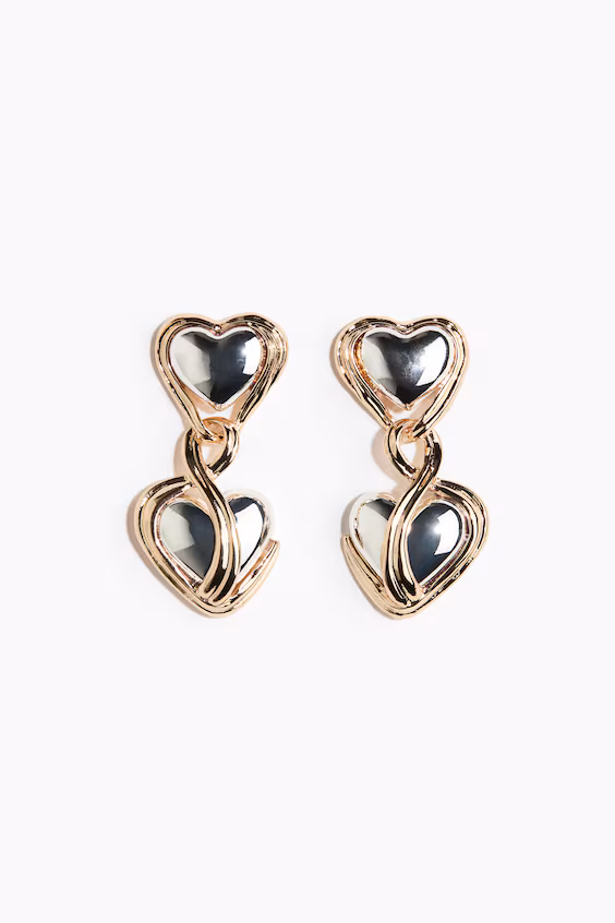 Серьги с двумя оттенками