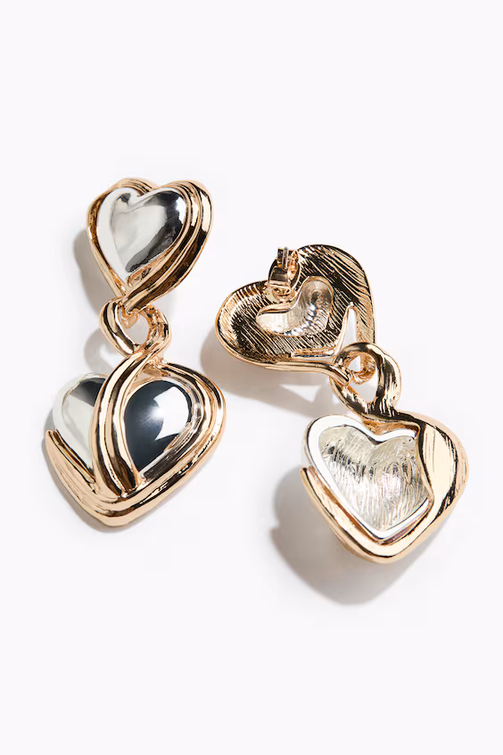 Серьги с двумя оттенками