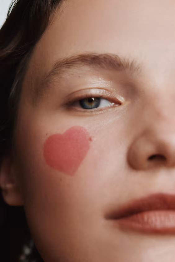 Сердцеобразное кольцо для румян