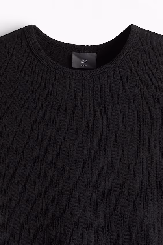 Футболка с текстурой slim fit