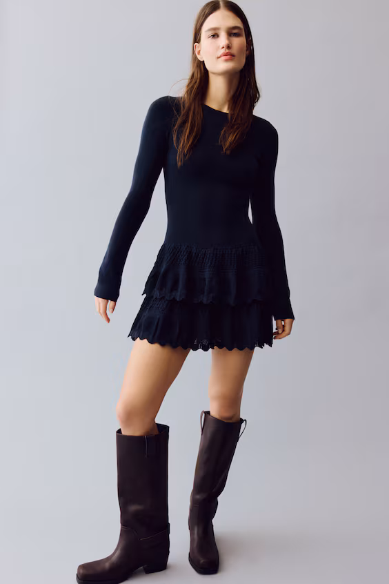 Платье с оборками