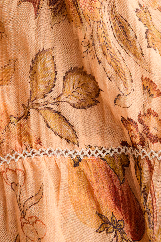 Платье на бретелях с оборками