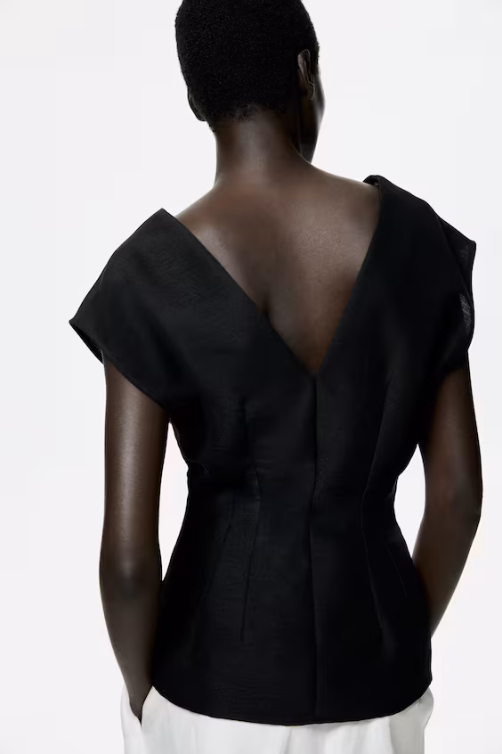 Блузка с вырезом лодочкой h&m