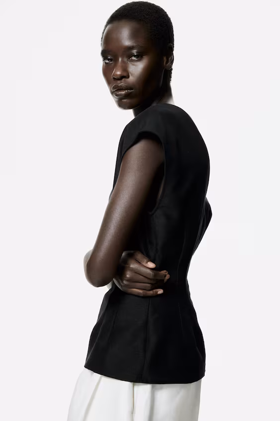 Блузка с вырезом лодочкой h&m