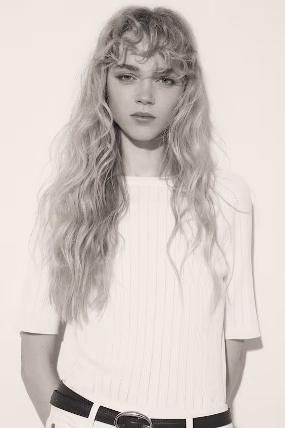 Футболка из рубчиковой ткани h&m