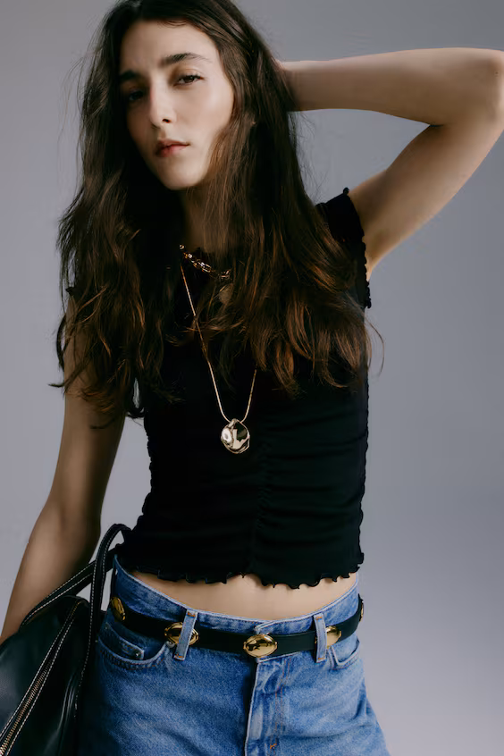 Свитер с драпировкой из хлопка