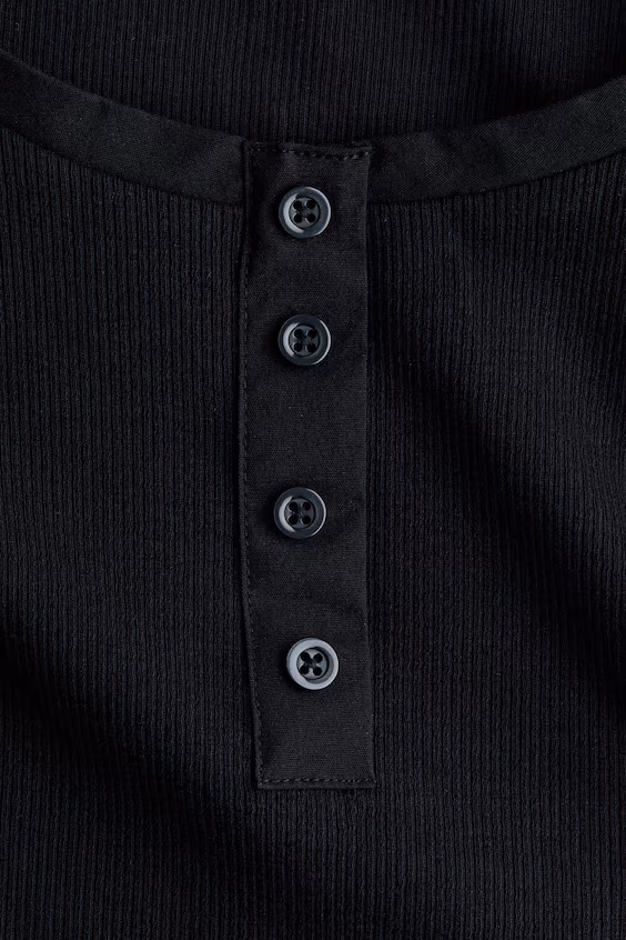 Облегающий топ из ребристого хлопка