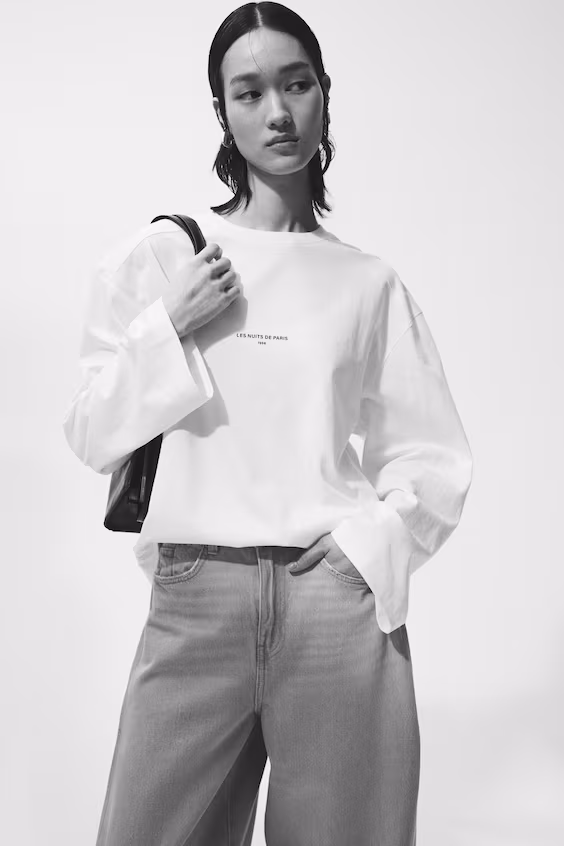 Просторный свитер из джерси