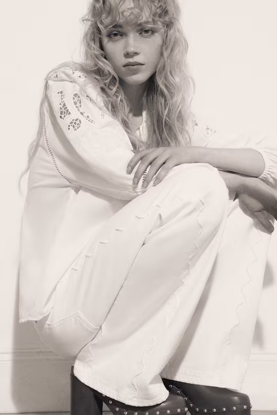 Топ из хлопка с английской вышивкой