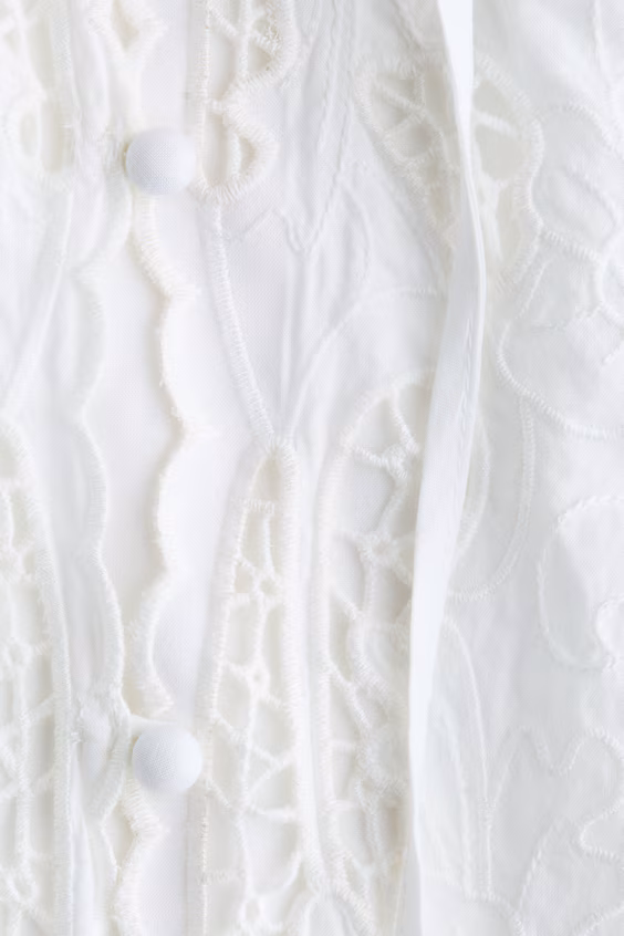 Топ из хлопка с английской вышивкой