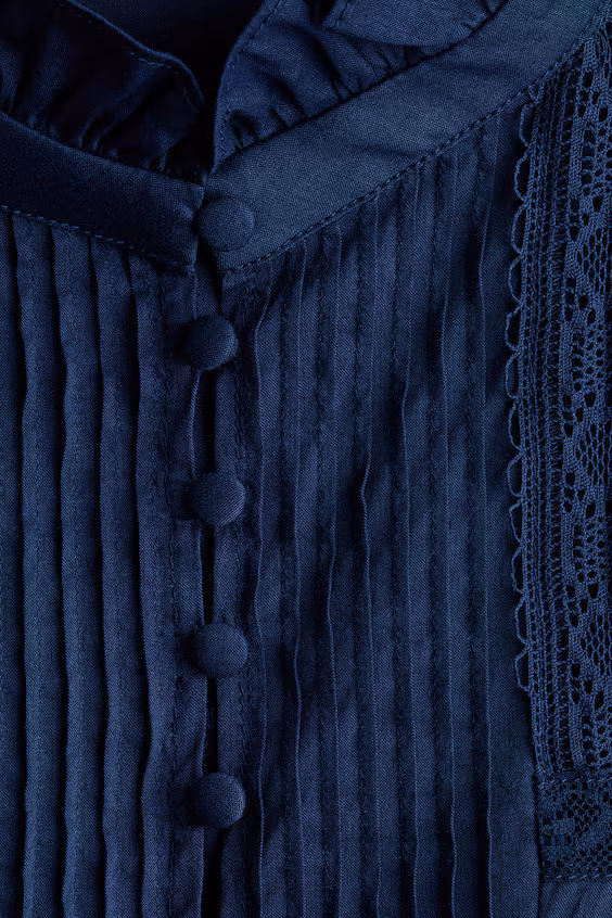 Блузка с рельефным узором из хлопковой смеси h&m