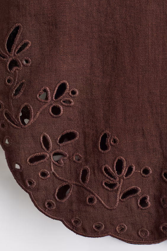 Рубашка для пляжа с английской вышивкой