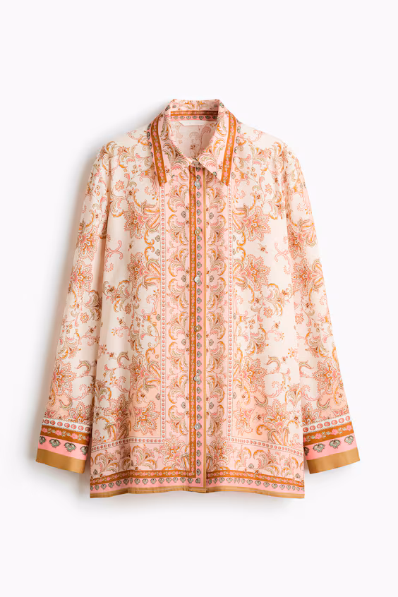 Рубашка в принт из лиоцелла