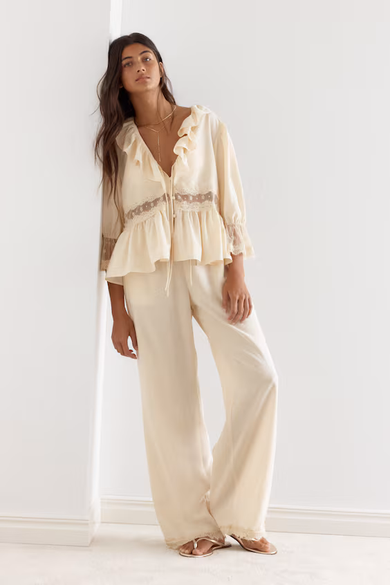 Блуза с кружевом