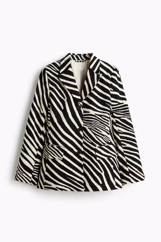 Пиджак с простой застежкой из саржи