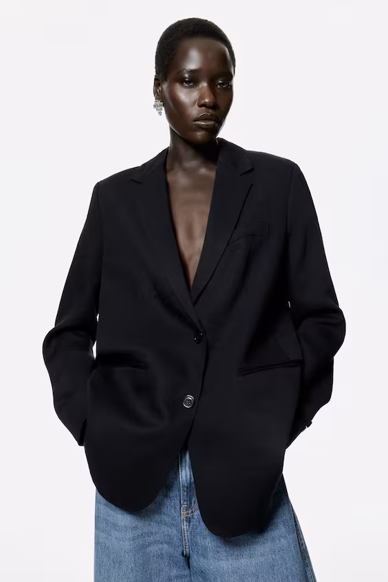 Пиджак с простой застежкой