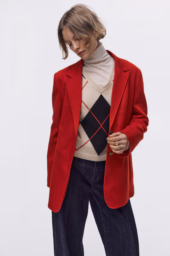 Пиджак с одним заклепкой