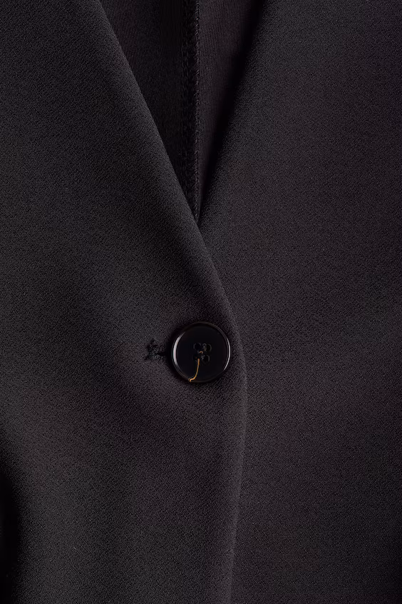 Пиджак без воротника из джерси