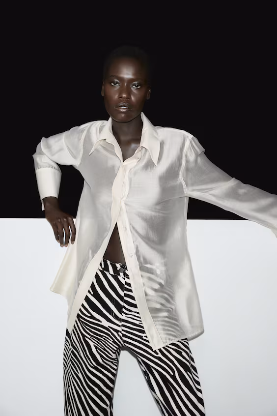 Брюки из хлопкового саржевого платья с оборками на ногах