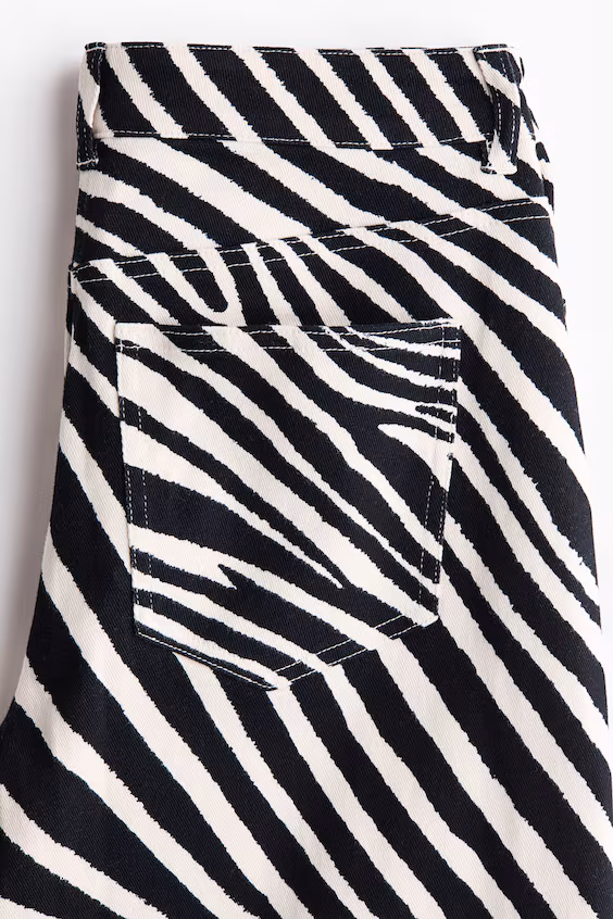 Брюки из хлопкового саржевого платья с оборками на ногах