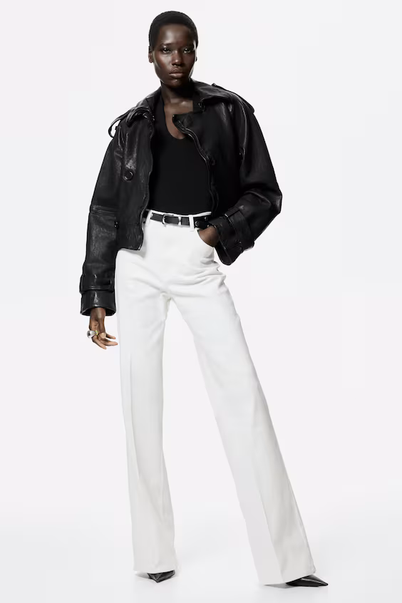 Брюки bootcut с поясом