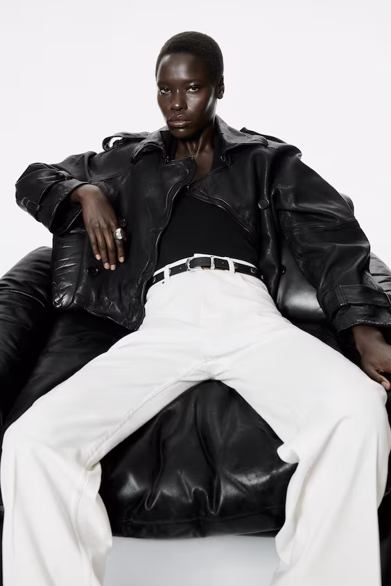 Брюки bootcut с поясом