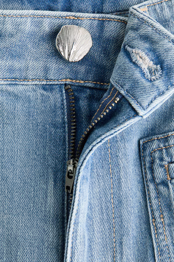 Джинсы широкие с высокой талией