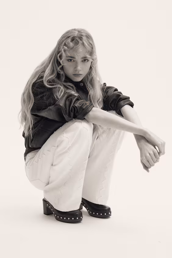 Джинсы расклешенные средняя посадка