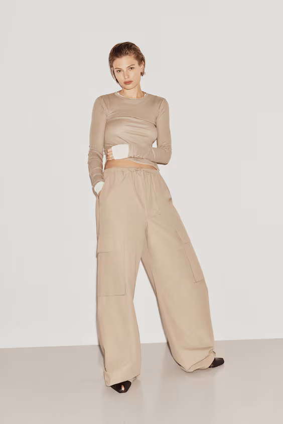 Хлопковые карго-брюки