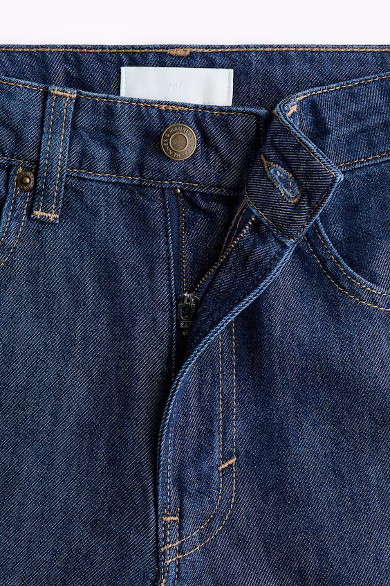 Джинсы широкие с высокой талией