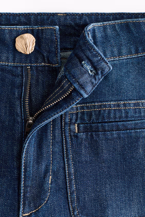 Джинсы широкие с высокой посадкой